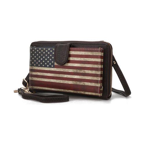 Load image into Gallery viewer, Kiara Smartphone and Wallet Convertible FLAG Crossbody Bag
