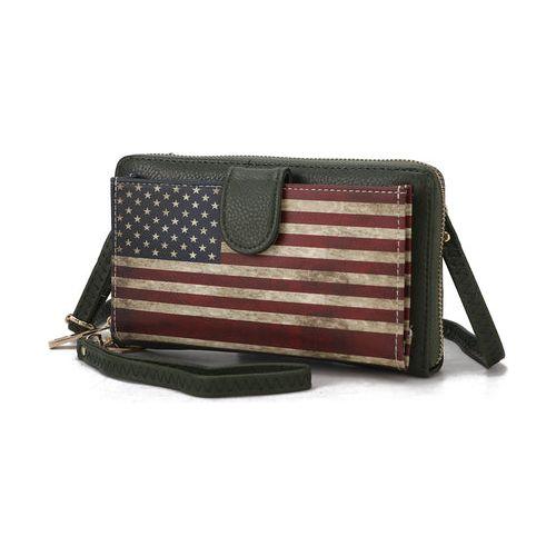 Load image into Gallery viewer, Kiara Smartphone and Wallet Convertible FLAG Crossbody Bag
