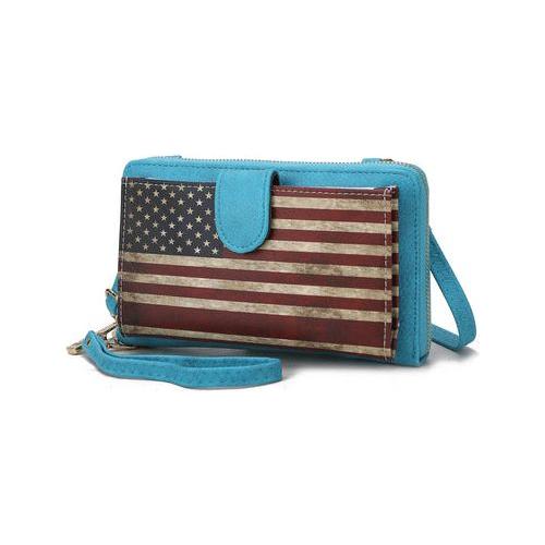 Load image into Gallery viewer, Kiara Smartphone and Wallet Convertible FLAG Crossbody Bag
