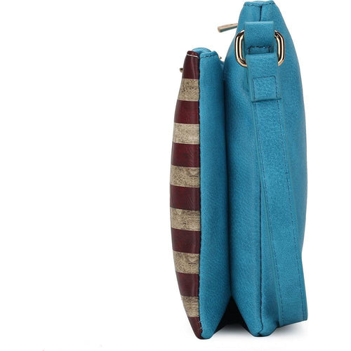 Load image into Gallery viewer, Madeline Printed Flag Vegan Leather Women Crossbody Handbag
