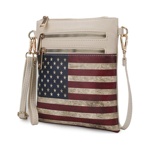 Load image into Gallery viewer, Genesis Printed Flag Vegan Leather Women Crossbody Bag
