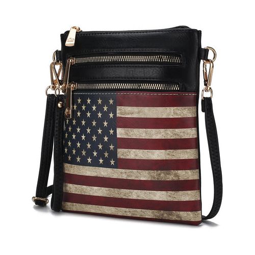 Load image into Gallery viewer, Genesis Printed Flag Vegan Leather Women Crossbody Bag
