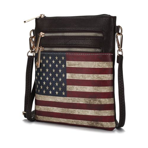 Load image into Gallery viewer, Genesis Printed Flag Vegan Leather Women Crossbody Bag
