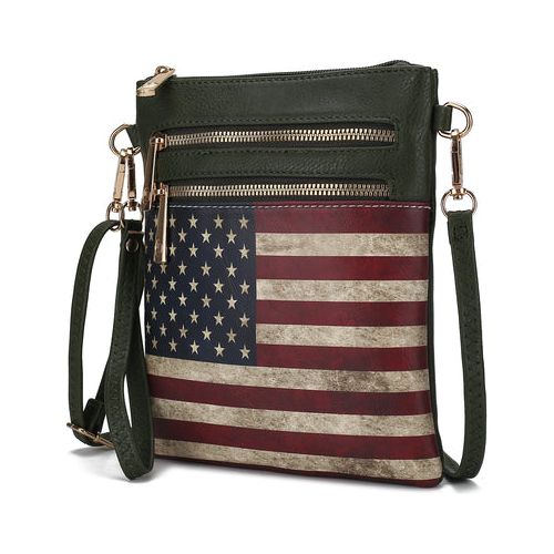 Load image into Gallery viewer, Genesis Printed Flag Vegan Leather Women Crossbody Bag
