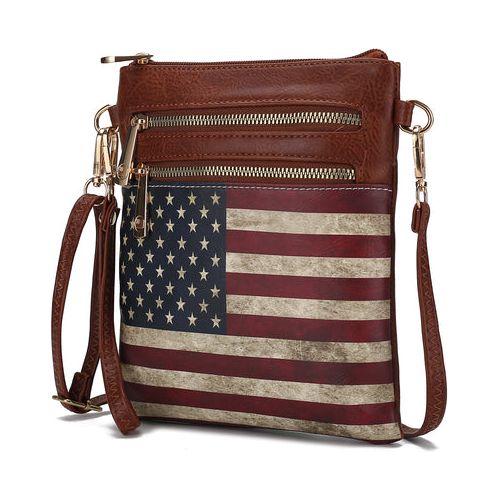 Load image into Gallery viewer, Genesis Printed Flag Vegan Leather Women Crossbody Bag
