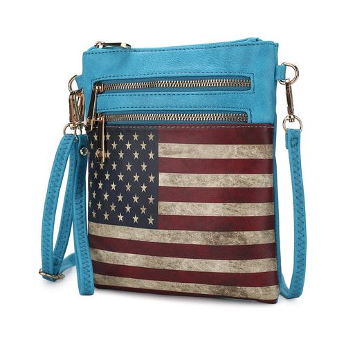 Load image into Gallery viewer, Genesis Printed Flag Vegan Leather Women Crossbody Bag
