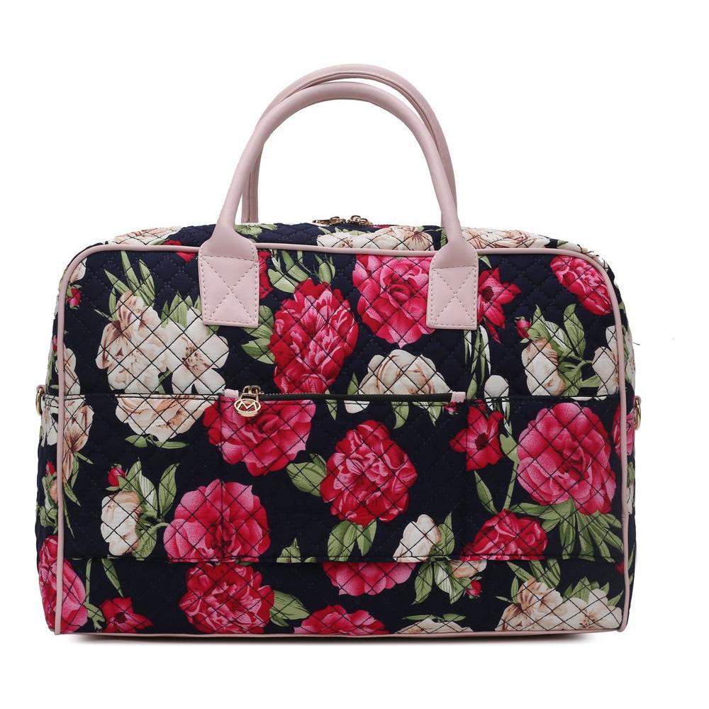 Jayla Quilted Cotton Botanical Pattern Women Duffle Bag