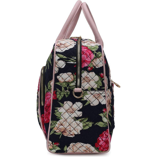 Load image into Gallery viewer, Jayla Quilted Cotton Botanical Pattern Women Duffle Bag
