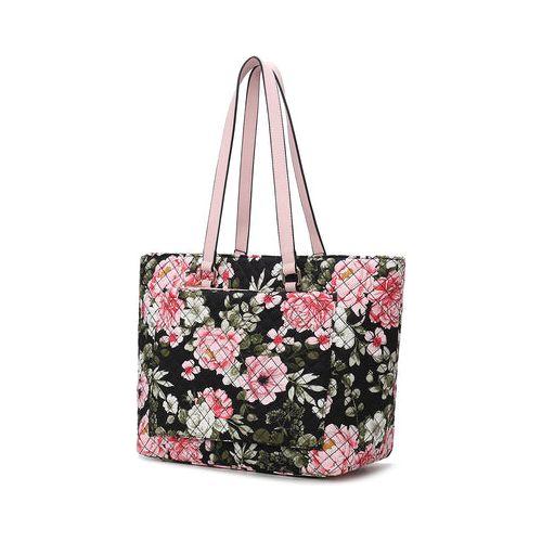 Load image into Gallery viewer, Hallie Quilted Cotton Botanical Pattern Women Tote Bag
