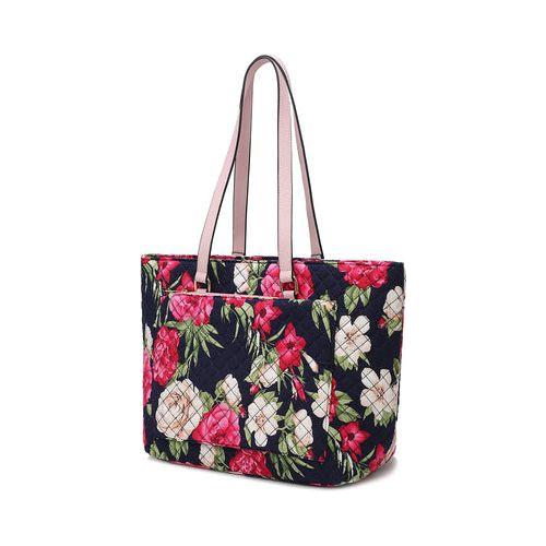 Load image into Gallery viewer, Hallie Quilted Cotton Botanical Pattern Women Tote Bag
