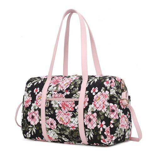 Load image into Gallery viewer, Khelani Quilted Cotton Botanical Pattern Women Duffle Bag
