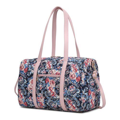 Load image into Gallery viewer, Khelani Quilted Cotton Botanical Pattern Women Duffle Bag
