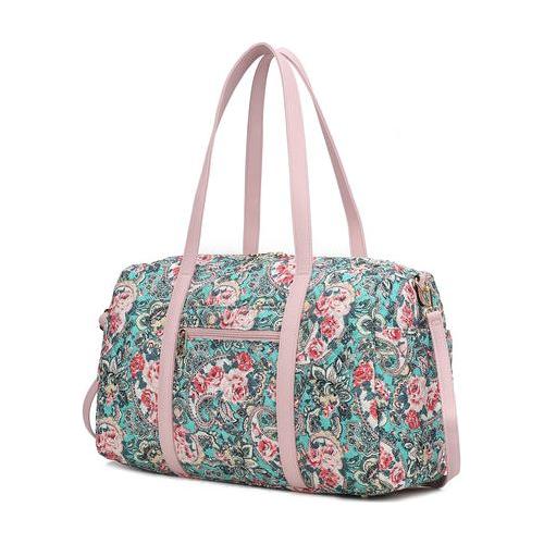 Load image into Gallery viewer, Khelani Quilted Cotton Botanical Pattern Women Duffle Bag
