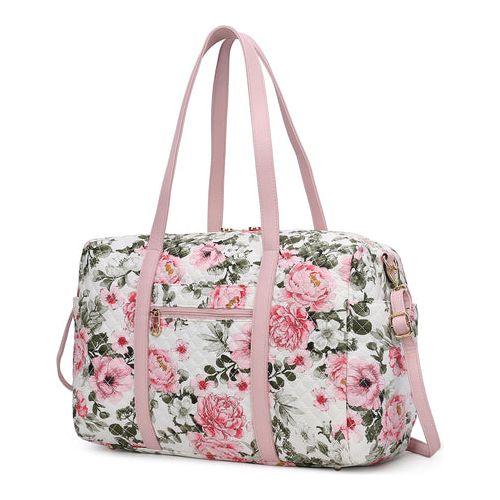 Load image into Gallery viewer, Khelani Quilted Cotton Botanical Pattern Women Duffle Bag
