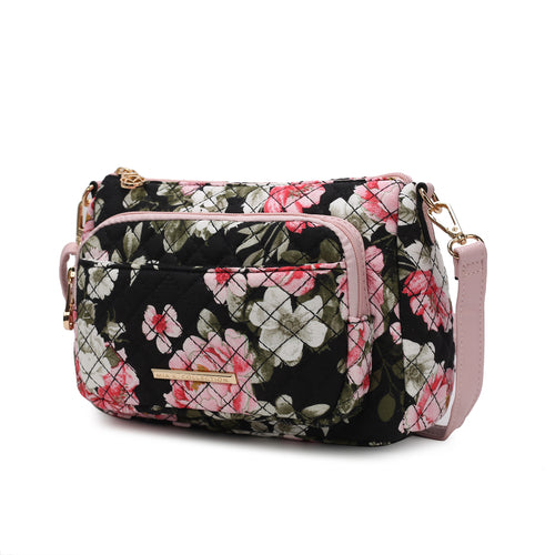 Load image into Gallery viewer, Rosalie Quilted Cotton Botanical Pattern Women Shoulder Bag

