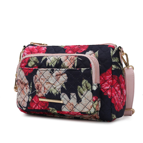Load image into Gallery viewer, Rosalie Quilted Cotton Botanical Pattern Women Shoulder Bag
