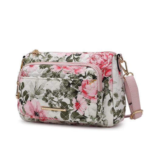Rosalie Quilted Cotton Botanical Pattern Women Shoulder Bag