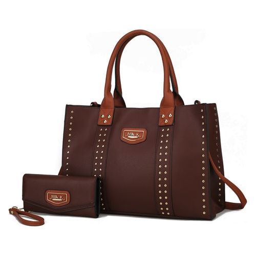 Load image into Gallery viewer, Davina Vegan Leather Women Tote Bag with Wallet - A Touch of Elegance
