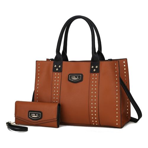 Load image into Gallery viewer, Davina Vegan Leather Women Tote Bag with wallet
