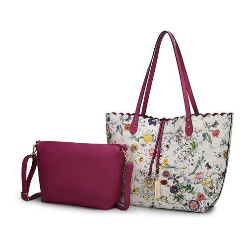 Load image into Gallery viewer, Danielle Reversible Shopper Tote Bag Crossbody Pouch
