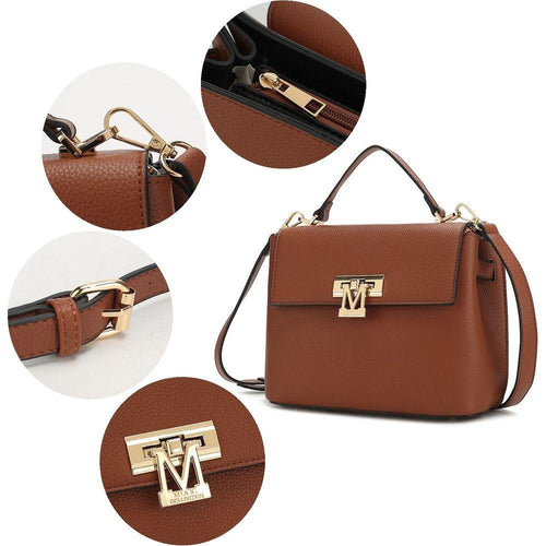 Load image into Gallery viewer, Hadley Vegan Leather Women Satchel Bag with Wristlet Wallet
