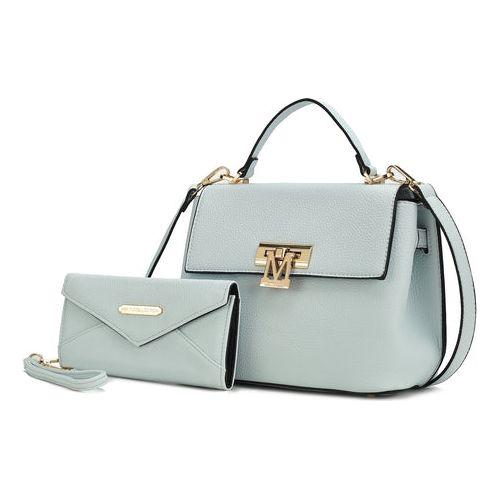 Load image into Gallery viewer, Mia K Hadley Vegan Leather Women Satchel Bag with Wristlet Wallet
