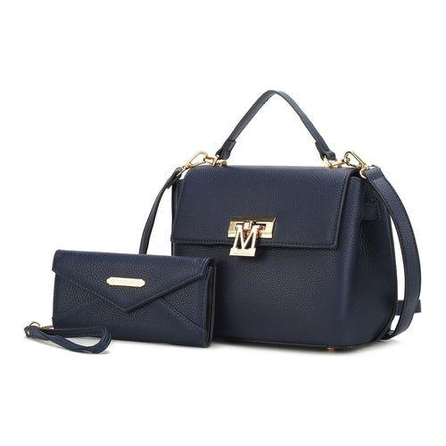 Load image into Gallery viewer, Mia K Hadley Vegan Leather Women Satchel Bag with Wristlet Wallet
