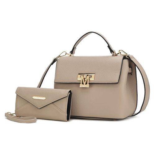 Load image into Gallery viewer, Mia K Hadley Vegan Leather Women Satchel Bag with Wristlet Wallet
