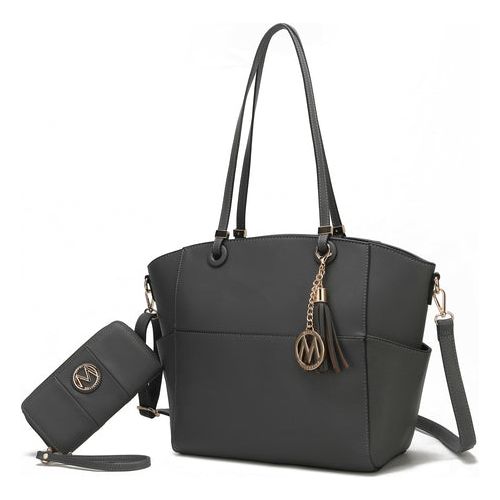 Load image into Gallery viewer, Prisha Vegan Leather Women Tote Handbag with Wallet: Elegance Meets Functionality
