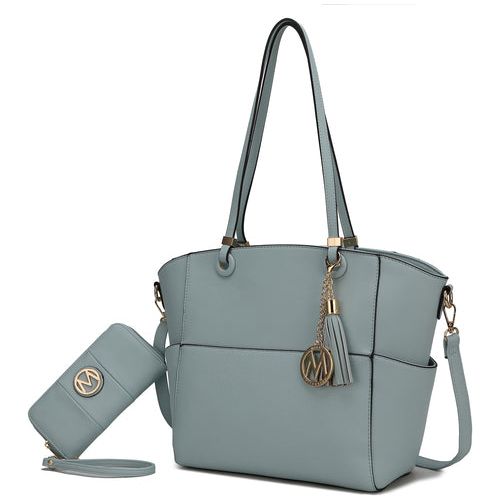 Load image into Gallery viewer, Prisha Vegan Leather Women Tote Handbag with Wallet: Elegance Meets Functionality
