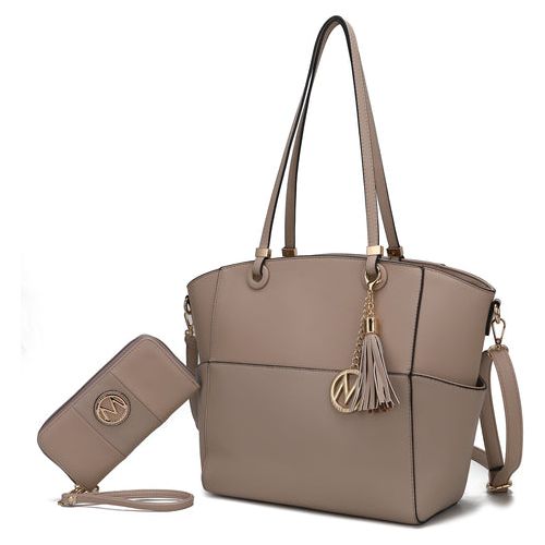 Load image into Gallery viewer, Prisha Vegan Leather Women Tote Handbag with Wallet: Elegance Meets Functionality
