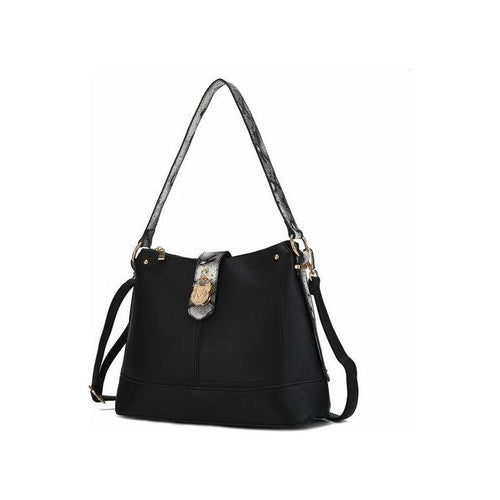 Load image into Gallery viewer, MKF Collection Ezra Snake Embossed Shoulder Handbag
