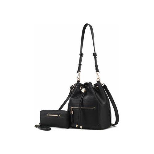 Load image into Gallery viewer, Larissa Vegan Leather Women Bucket Bag with Wallet
