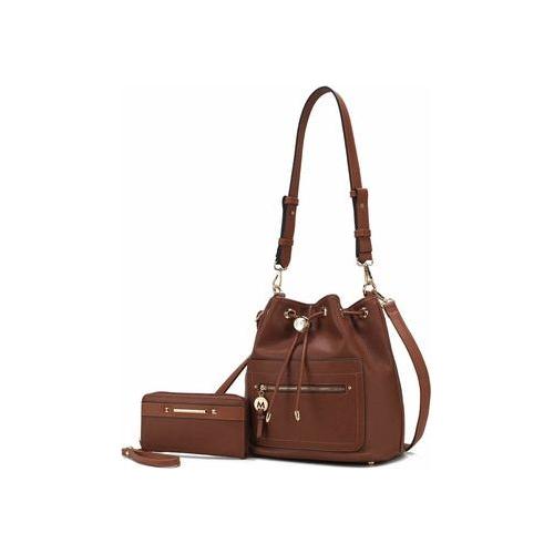 Load image into Gallery viewer, Larissa Vegan Leather Women Bucket Bag with Wallet
