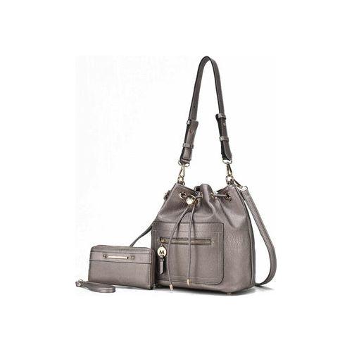 Load image into Gallery viewer, Larissa Vegan Leather Women Bucket Bag with Wallet
