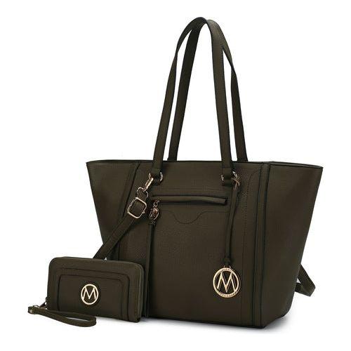 Load image into Gallery viewer, Alexandra Vegan Leather Women Tote Handbag with Wallet
