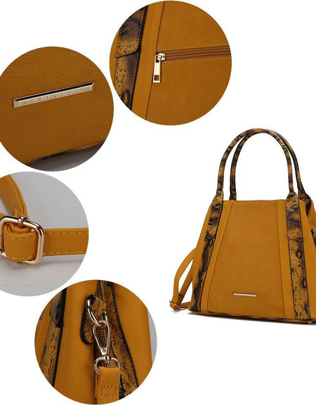 MKF Collection Kenna Snake Embossed Tote Handbag by Mia K