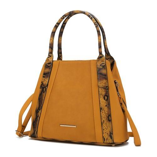 Load image into Gallery viewer, MKF Collection Kenna Snake embossed Tote Handbag by Mia K
