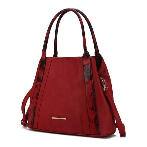 Load image into Gallery viewer, MKF Collection Kenna Snake embossed Tote Handbag by Mia K
