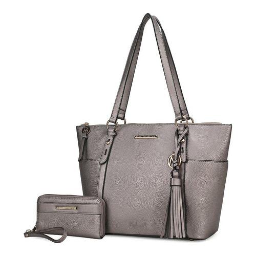 Load image into Gallery viewer, Mia K Gloria Vegan Leather Women Tote Bag
