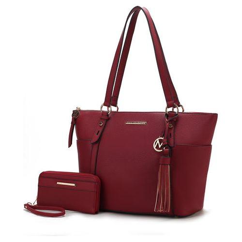 Load image into Gallery viewer, Mia K Gloria Vegan Leather Women Tote Bag
