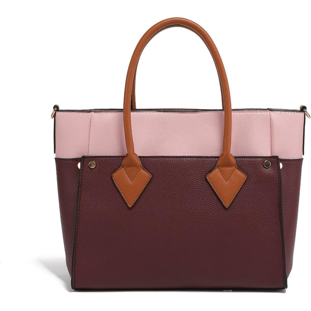 Brynlee Color-Block Vegan Leather Women Tote Bag with Wallet By Mia k