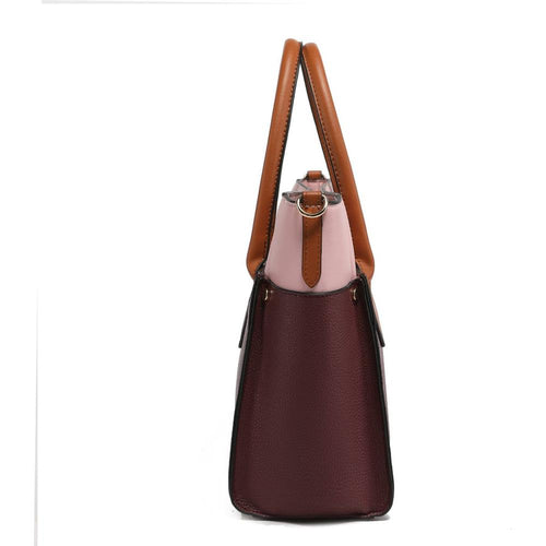 Load image into Gallery viewer, Brynlee Color-Block Vegan Leather Women Tote Bag with Wallet By Mia k
