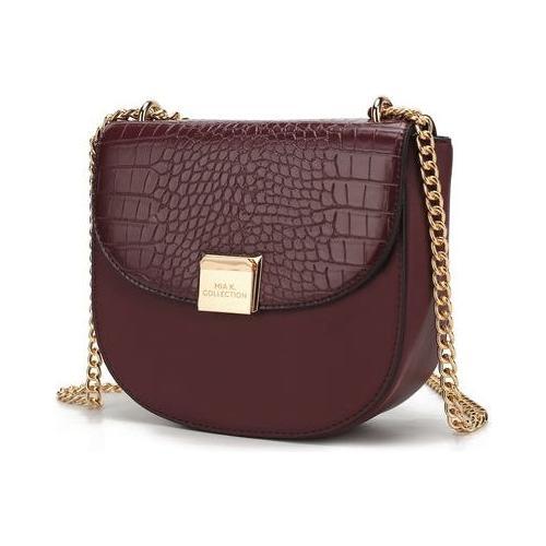 Brooklyn Crocodile Embossed Vegan Leather Women Shoulder Handbag