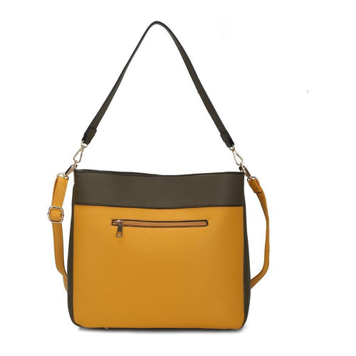 Load image into Gallery viewer, Evie two tone Vegan Leather Women Shoulder bag
