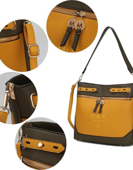 Evie two tone Vegan Leather Women Shoulder bag