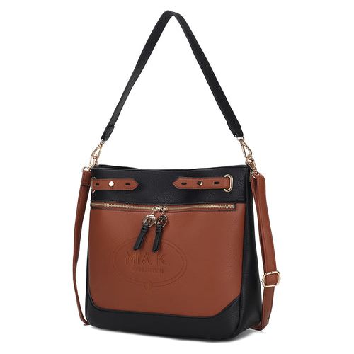 Load image into Gallery viewer, Evie Two Tone Vegan Leather Women Shoulder Bag
