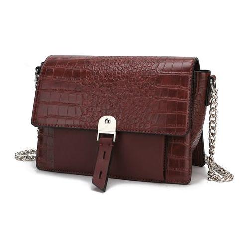 MKF Collection Hope Crocodile Embossed Shoulder Handbag