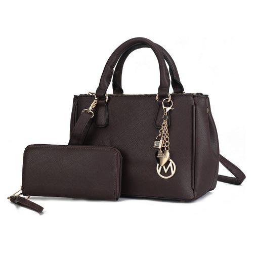 Load image into Gallery viewer, Ruth Vegan Leather Women Satchel Bag with Wallet
