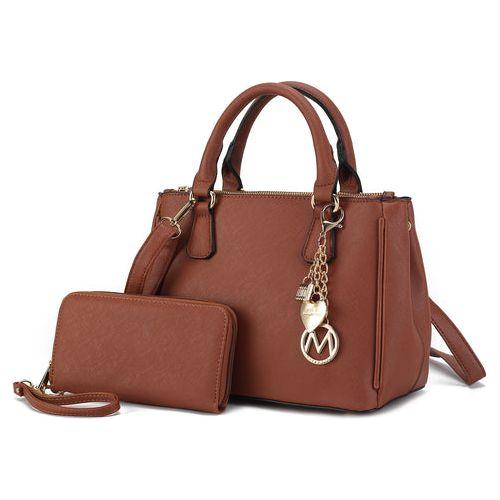 Load image into Gallery viewer, Ruth Vegan Leather Women Satchel Bag with Wallet
